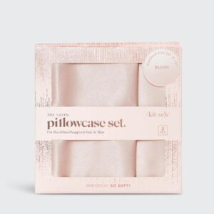 Kit-sch Holiday Satin Standard Pillowcase Set (Blush)