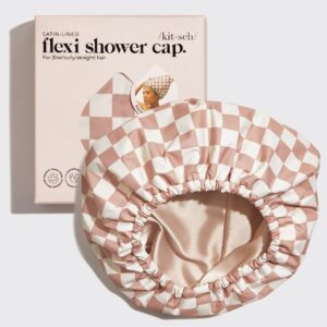 Kit-sch Satin-Lined Flexi Shower Cap