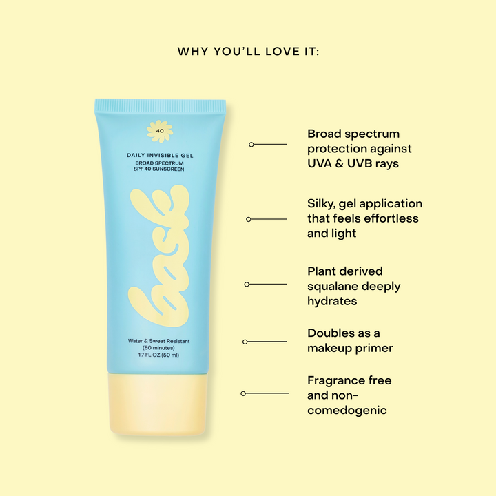Bask Daily Invisible Gel SPF 40 Sunscreen