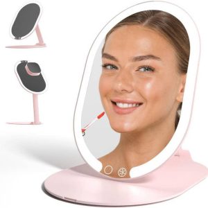 Sara Ultra Slim Foldable Travel Mirror (Pink)