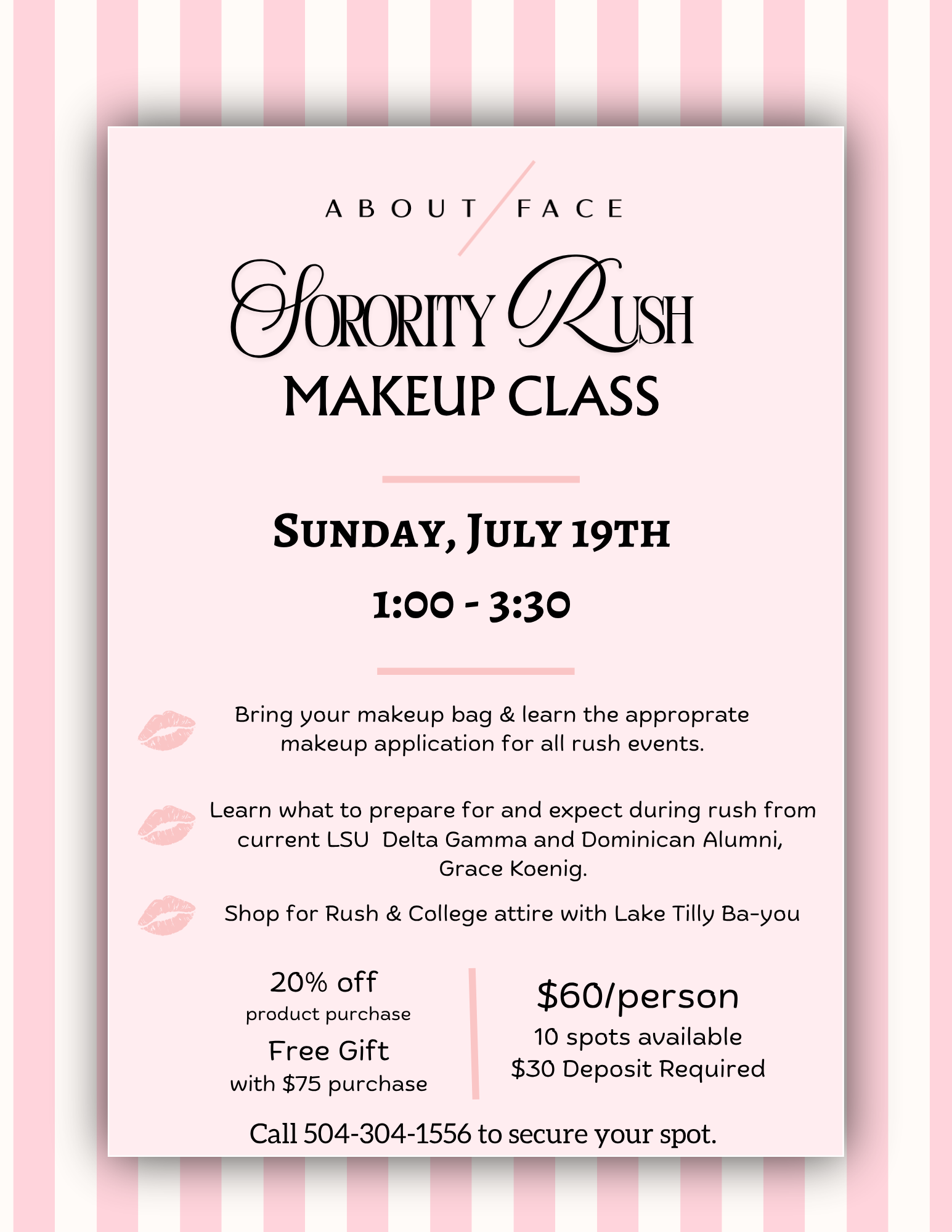 Sorority Rush Makeup Class (NEW ORLEANS LOCATION)